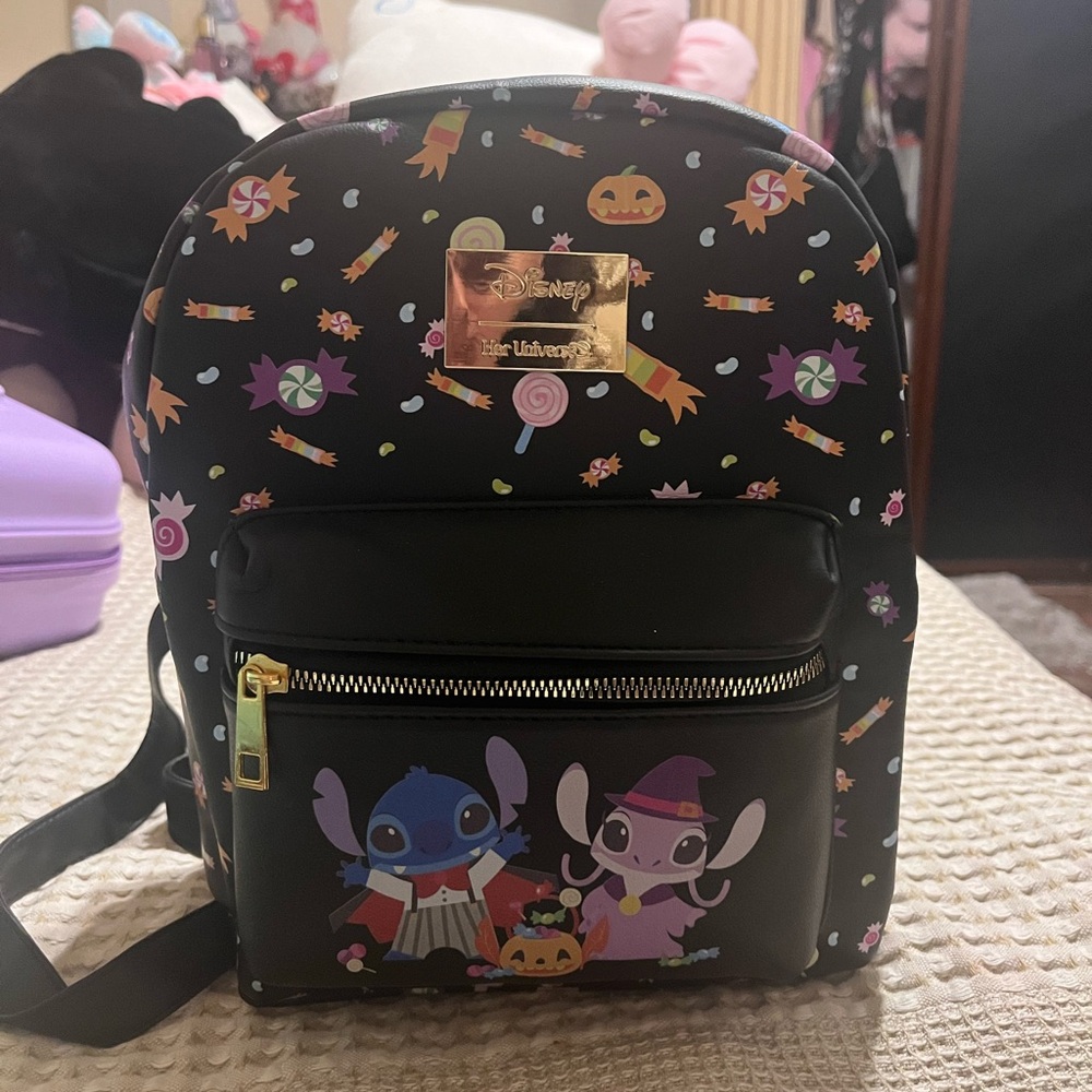 Stitch and Angela loungefly backpack halloween edition (from last year)